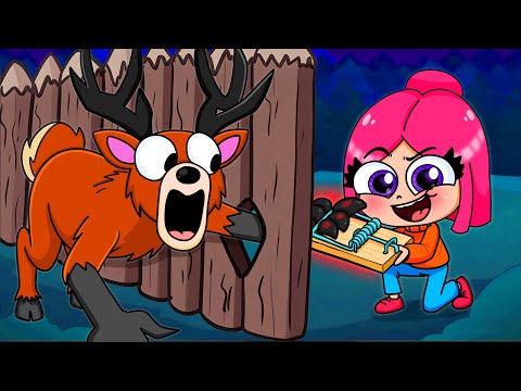 ПОСТРОИЛА ЛОВУШКИ ДЛЯ ОЛЕНЯ ИЗ 99 НОЧЕЙ ЧЕЛЛЕНДЖ (АНИМАЦИЯ)