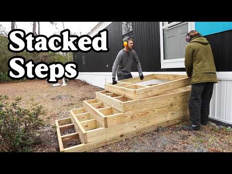 A Different way to Build Steps, Stacked Steps for the Mobile Home ReBuild