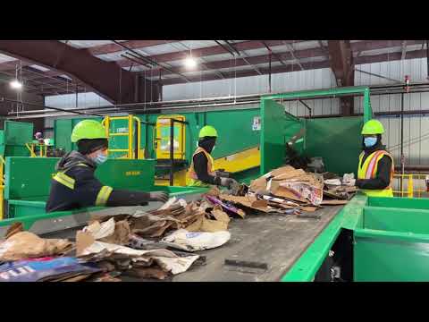Mazza Recycling's Single Stream Recycling Facility