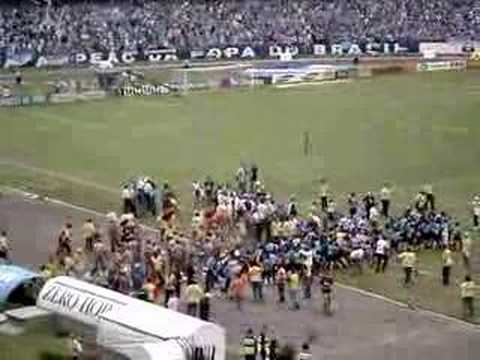 Grêmio 4x1 Juventude - campeão Gauchão entrada em campo