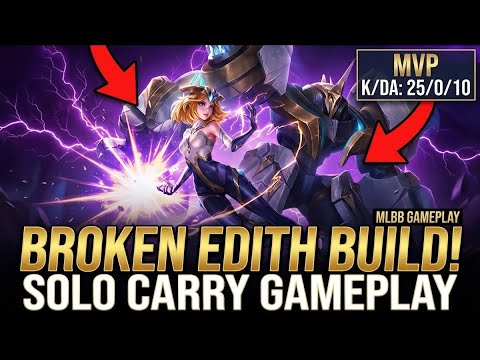 Edith MLBB Gameplay | Insane Damage & Tanky Outplay Late Game