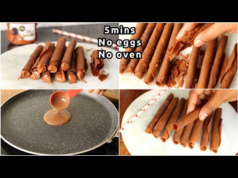 CHOCOLATE WAFER ROLL RECIPE | NO OVEN | NO EGG | EASY CHOCOLATE WAFER RECIPE  | Snacks recipe