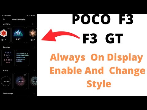 Poco F3 F3 GT Always On Display Enable | How Change Always On Display Style Xiaomi Redmi Mobile