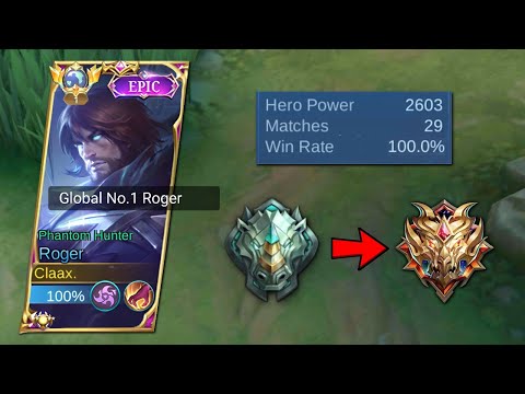 GLOBAL ROGER FAST RANK UP!! BEST EMBLEM AND BUILD😱 (100% winstreak)