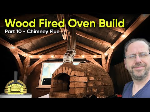 Ep 10: installing a twin walled chimney flue on a wood fired pizza oven + casting a flue gallery