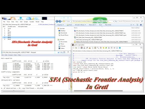 SFA (Stochastic Frontier Analysis) In Gretl