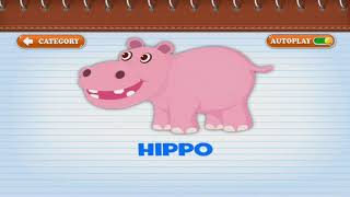 Animal flashcards| Video for kids | English for children| Educational game