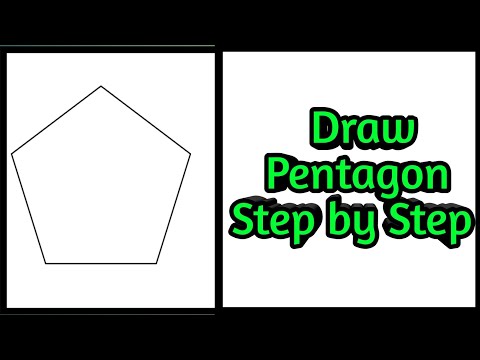 how to draw a pentagon without using compass ||how to draw a pentagon ||Rn Learning