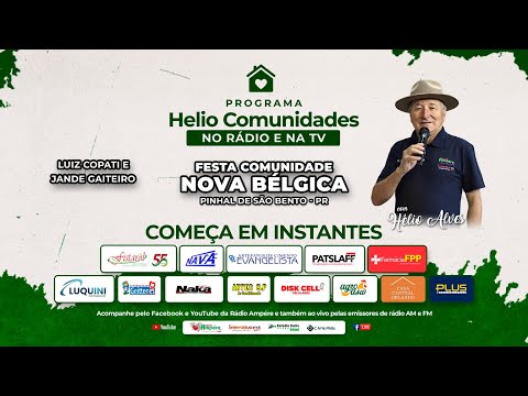 Helio Comunidades no Rádio e na TV - 21/09/2025 - Festa Comunidade Nova Bélgica - Pinhal S. Bento PR