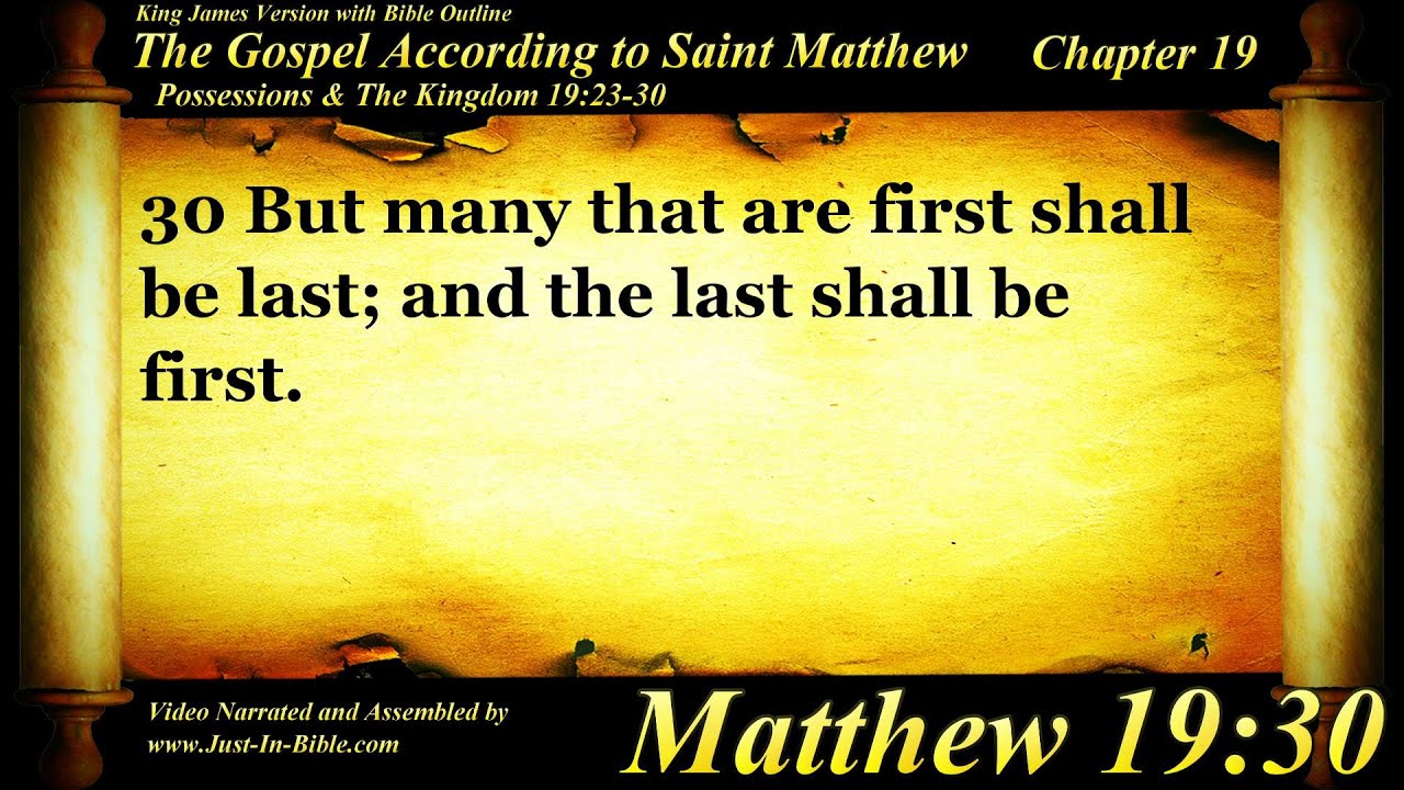 The Gospel of Matthew Chapter 19 - Bible Book #40 - The Holy Bible KJV Read Along Audio/Video/Text