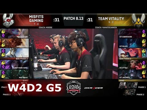 Misfits vs Vitality | Week 4 Day 2 S8 EU LCS Summer 2018 | MSF vs VIT W4D2