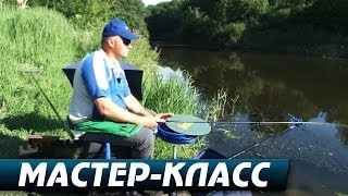 Ловля леща - фидер на малой реке весной.
