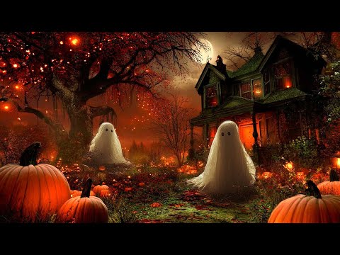 Haunted Halloween House 🎃👻 Relaxing Halloween Music Ambience, Spooky Sounds