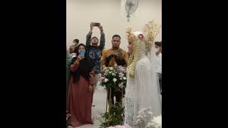 Download lagu Masya Allah luar biasa pengantin Wanita menghampiri suami setelah ijab Qobul#akadnikah mp3
