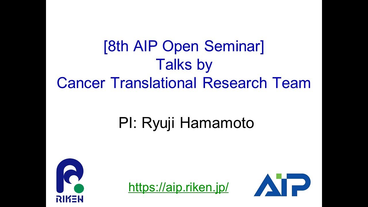 Talks by Cancer Translational Research Team thumbnails