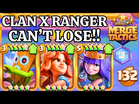 CLAN X RANGER Is OVERPOWERED! - Clash Royale Merge Tactics