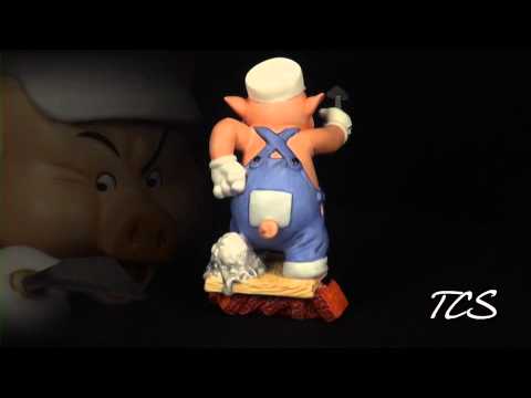 WDCC Disney ClassicsThree Little Pigs Practical Pig Work And Play Don't Mix