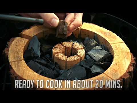 Self-Burning Wooden Portable Grill