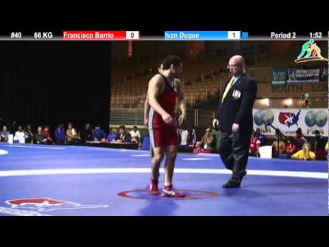 Pan Am 2012: GR 66 KG Bronze Francisco Barrio (ARG) vs. Ivan Duque (COL)