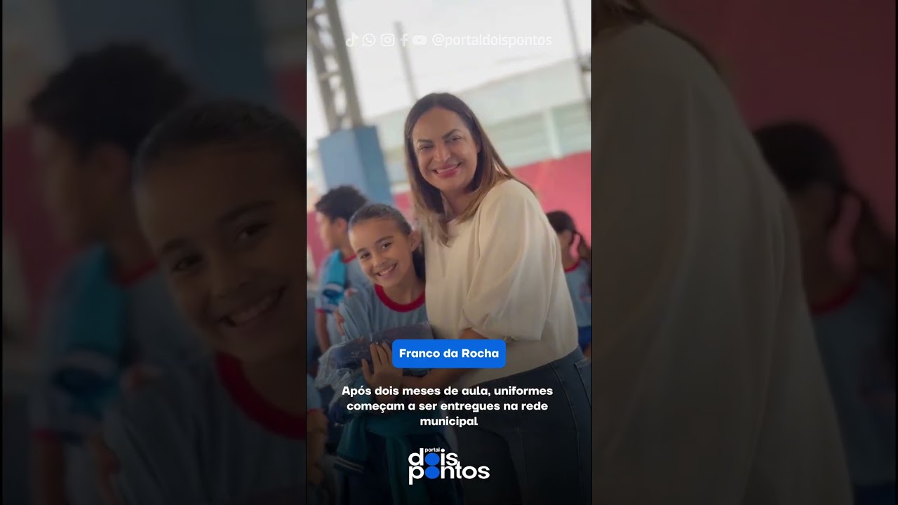 Two months after the start of classes, uniforms are beginning to be delivered in Franco da Rocha.