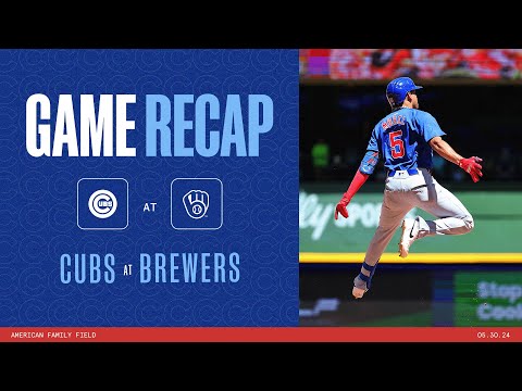 Cubs vs. Brewers Game Highlights | 5/30/24