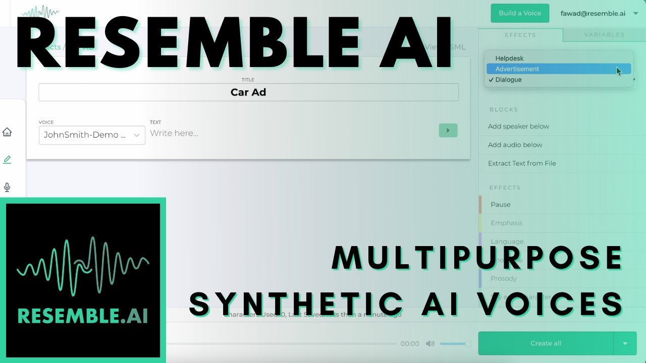 Resemble AI - Synthetic AI Voices (Overview)