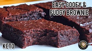 The Ultimate Gooey & Fudgy Brownie with thin, shiny & crinkly crust!