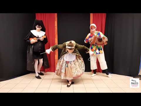 Arlecchino, Colombina e Balanzone alla scuola Dino Coltro