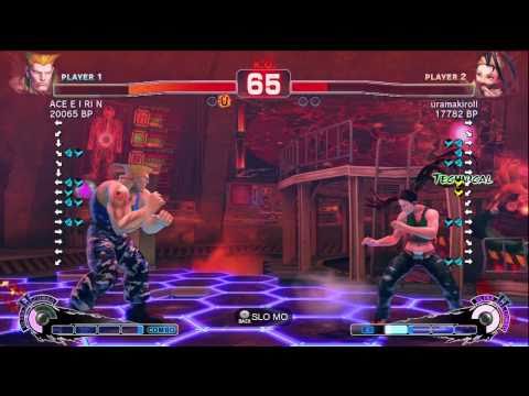 ACE・EIRIN [Guile] vs uramakiroll [Ibuki] SSF4 Japanese Online Ranked Matches - TRUE-HD