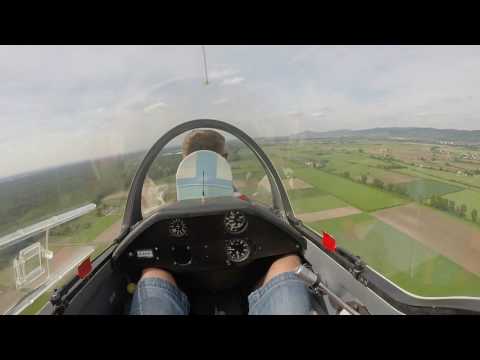 Peter Talentfrei im Segelflieger bei Weinheim