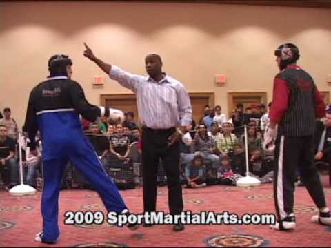 Juan Pablo Santiago v Daniel del Valle - Boys team sparring eliminations - 2009 NBL Supergrands