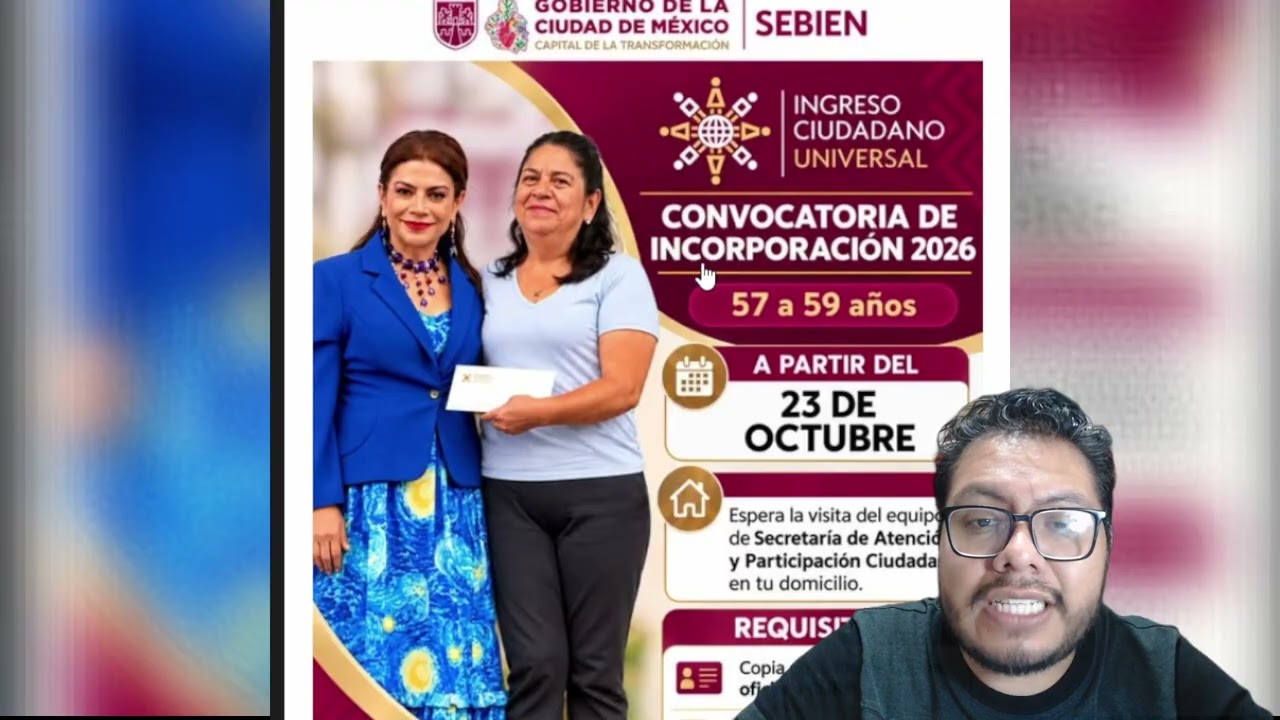 tienes entre 57 y 59 años registrate al programas de ingreso ciudadano que otorga 2 mil bimestrales