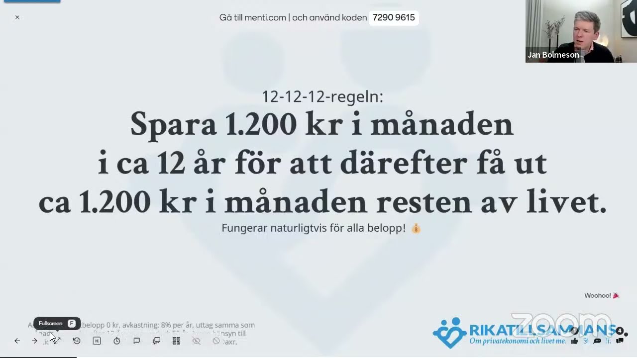 Inspirationsföreläsning om privatekonomi och rikedom i livet | Spara rätt och lätt 2024
