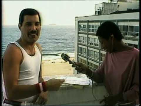 Freddie Mercury on the roof of the Copacabana Palace
