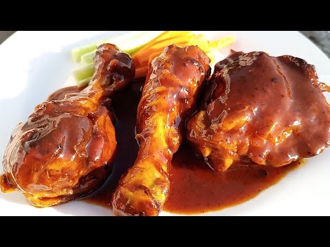 POLLO en SALSA BBQ Fácil y Deliciosa!! Y sin SIN HORNO//Cris en la Cocina