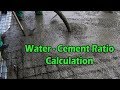 How To Calculate Water To Cement Ratio For Concrete