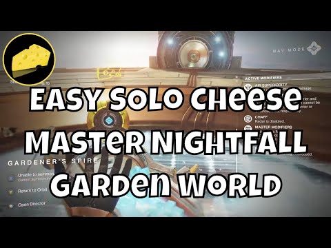 Easy Solo Master Nightfall Garden World Cheese Run - Glitch