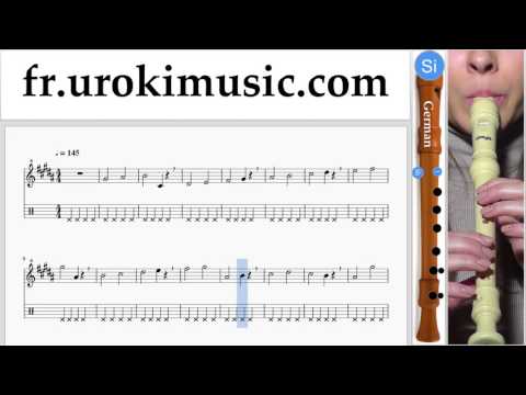 Comment Jouer de la Flute à bec (G.) David Guetta, Justin Bieber - 2U Tab Tablature Partie#1 Exerce