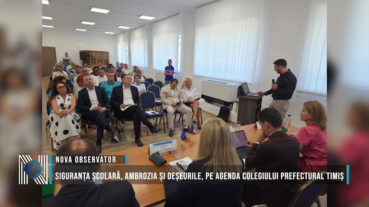 Siguranța școlară, ambrozia și deșeurile, pe agenda Colegiului Prefectural Timiș