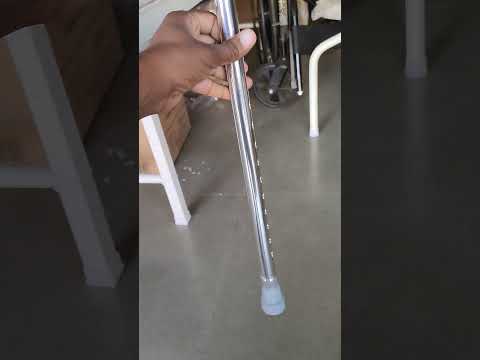 MCP Aluminium Height Adjustable Walking Stick (Chrome Silver)