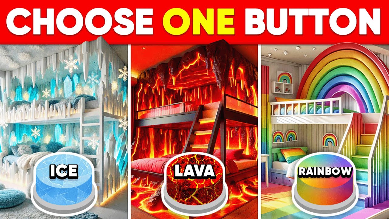 Choose One Button...! Ice, Lava or Rainbow Edition ❄🔥🌈 How Lucky Are You? 😱 Quiz Shiba