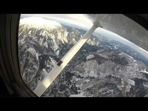 Flight around snowy terrain (LOAV) in a C172