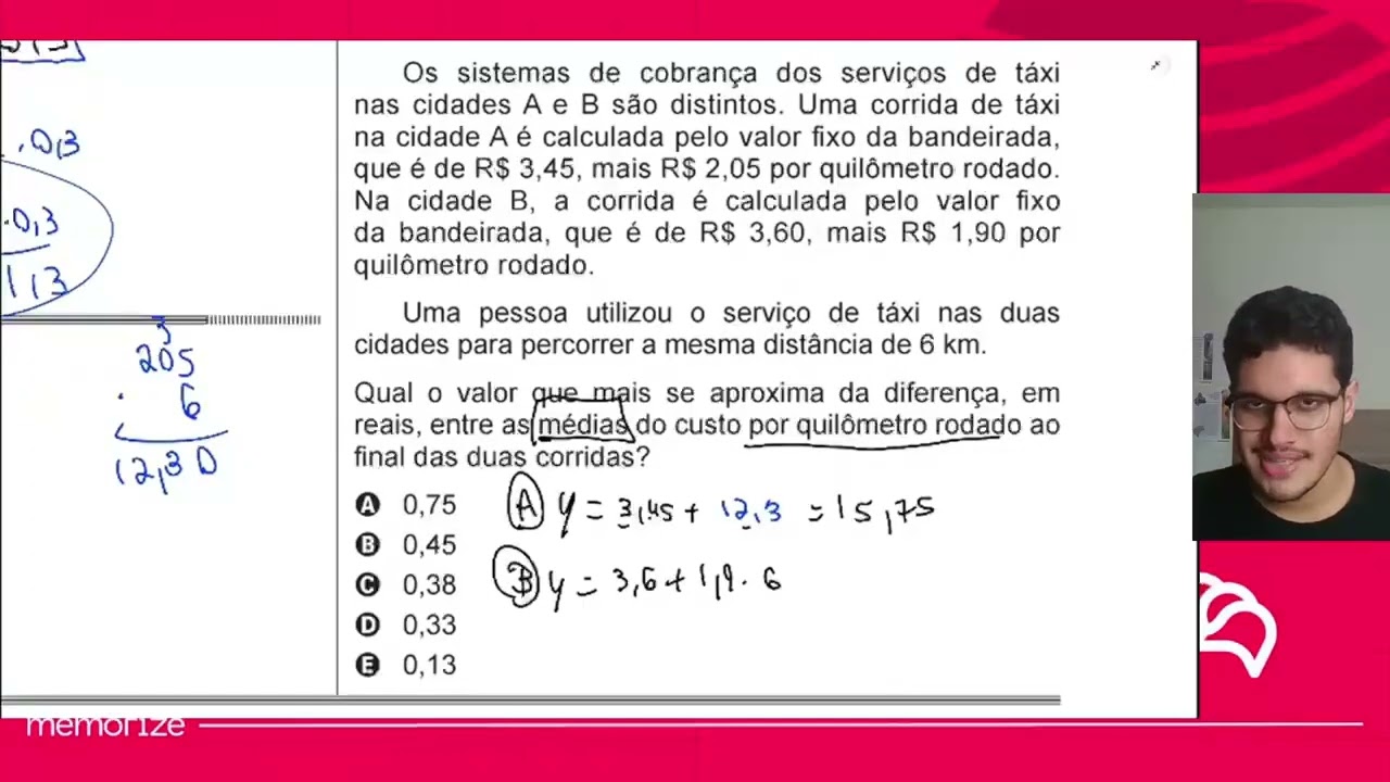 Resolução em Vídeo — Questão 159 ENEM 2014 PPL
