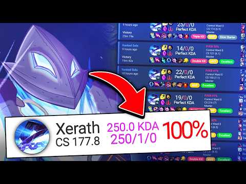 So I now have 250 kills and only 1 death on this Xerath account (250 KDA WORLD RECORD)