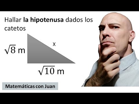▷ Teorema de Pitágoras con raíces cuadradas en los catetos. Ejercicio resuelto paso a paso