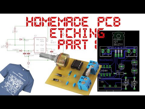 Homemade PCB Etching (through hole parts) - Part 1 Video
