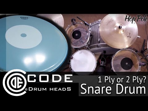 Snare Drum Heads - 1 Ply or 2 Ply? Featuring Code Drumheads