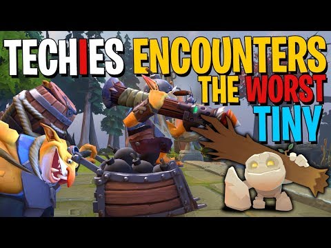 Techies Encounters the Worst Tiny EVER - DotA 2 Funny Moments