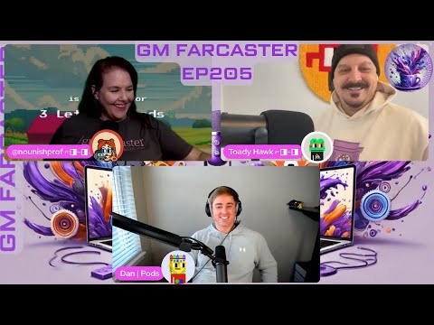 GM Farcaster ep205 Wednesday January 22, 2025 with  @simmons /pods
