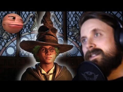 Forsen gets sorted in Hogwarts Legacy